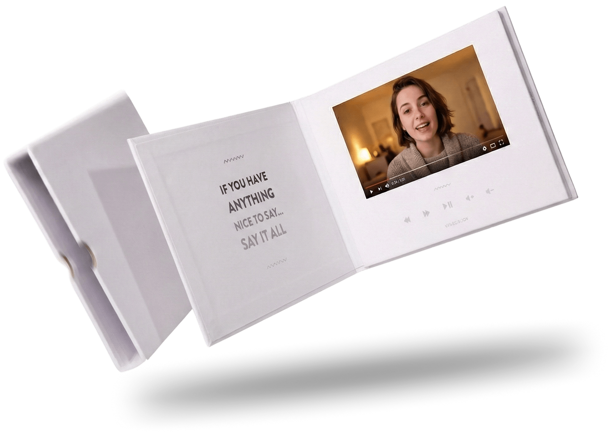 Video book keepsake with embedded player