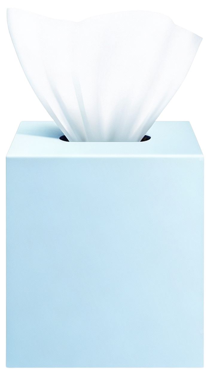 Tissue box - tears of joy guaranteed